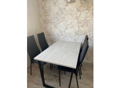 Стол Лота Лофт 140 25 мм черный матовый / бетон фото покупателя 789