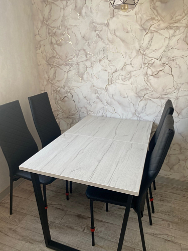 Стол Лота Лофт 140 25 мм черный матовый / бетон фото покупателя 789