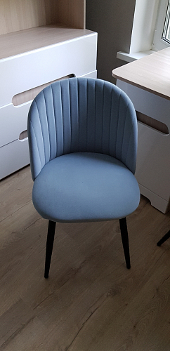 Стул на металлокаркасе Gabi 1 темно-серый / черный фото покупателя 286