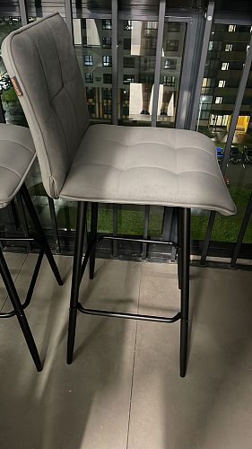 Барный стул Bari серый велюр фото покупателя 8