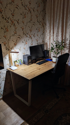 Стол Лота Лофт 120 32 мм бетон / черный матовый фото покупателя 426