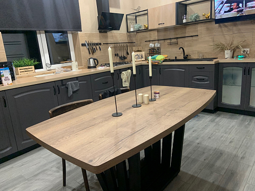 Деревянный стол Эудес 160(205)х90 сабия / черный фото покупателя 27