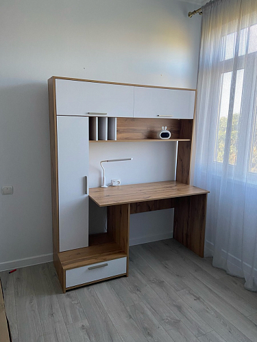 Письменный стол Лайт 03.243 дуб золотой (craft) / белый премиум фото покупателя 61