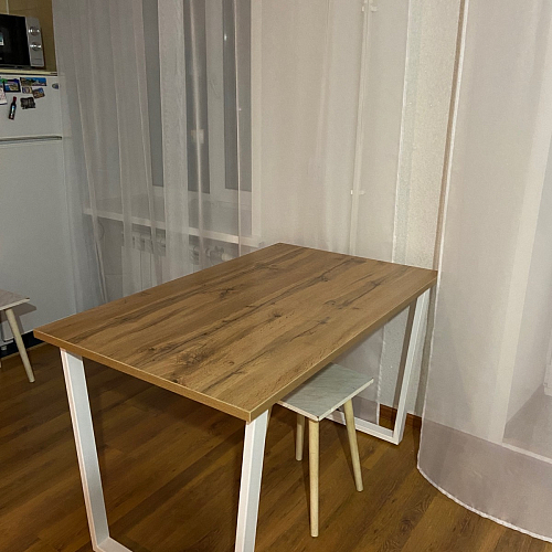 Деревянный стол Лота Лофт 140х80 черный матовый / бетон светлый фото покупателя 59