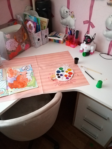 Компьютерный стол Лайт-2 120 см угловой дуб сонома / белый фото покупателя 20