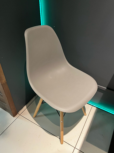 Пластиковый стул Eames PC-015 серо-голубой / дерево фото покупателя 56