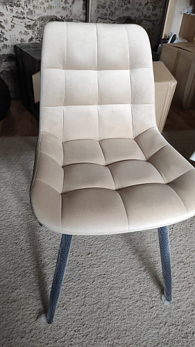 Стул на металлокаркасе Челси бежевый / черный фото покупателя 16