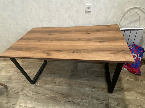 Деревянный стол Лота Лофт 120x75 дуб крафт табачный / черный матовый фото покупателя 143