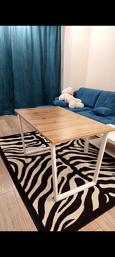 Деревянный стол Лота Лофт 140х80 черный матовый / бетон светлый фото покупателя 293