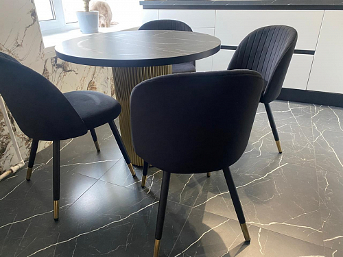 Стул на металлокаркасе Gabi 1 light purple / black фото покупателя 617