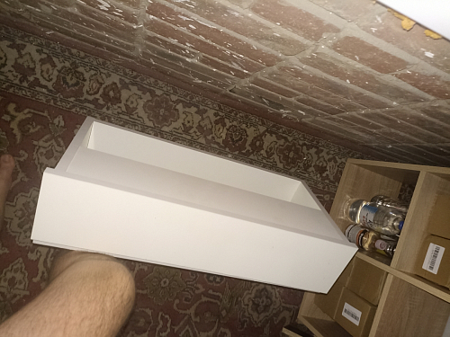 Откидной стол навесной СО1 дуб сонома / белый фото покупателя 15