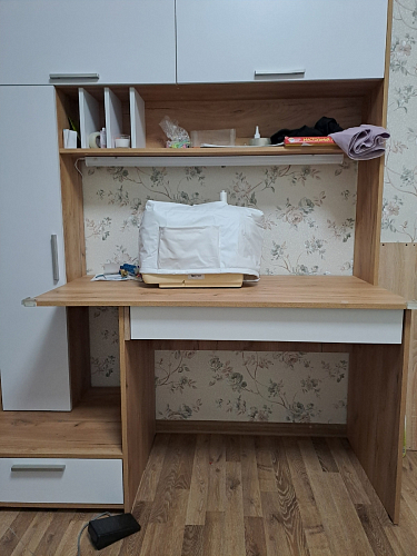 Письменный стол Лайт 03.243 дуб золотой (craft) / белый премиум фото покупателя 133