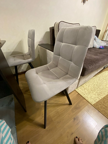 Стул на металлокаркасе Чилли зеленый / черный фото покупателя 947