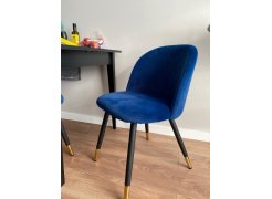 Стул на металлокаркасе Gabi 1 бежевый / черный с серебряными наконечниками фото покупателя 758