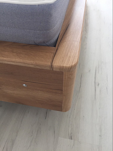 Двуспальная кровать Клауд 160х200 парящая дуб крафт золотой / антрацит фото покупателя 296