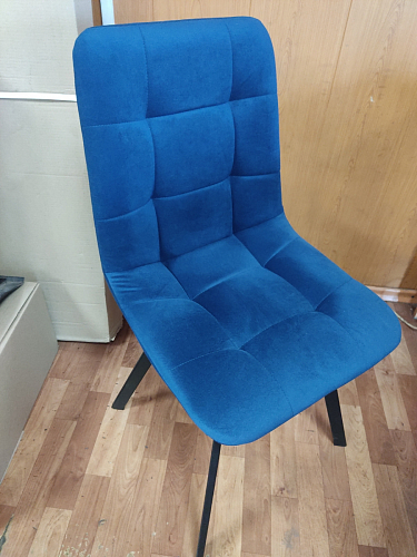 Стул на металлокаркасе Чилли К светло-серый велюр / черный каркас фото покупателя 737