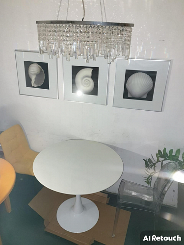 Стеклянный стол Tulip 90 black glass фото покупателя 35