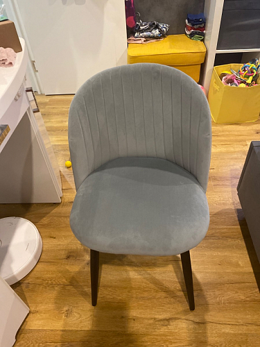 Стул на металлокаркасе Gabi dark beige / black / silver фото покупателя 177