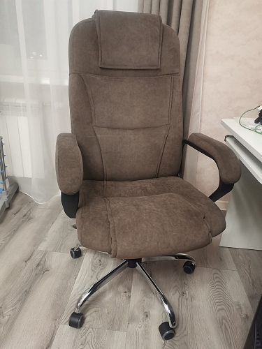 Компьютерное кресло Bergamo велюр бежевое фото покупателя 10