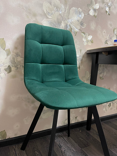 Стул на металлокаркасе Чилли зеленый / черный фото покупателя 1433