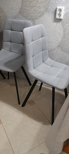 Стул на металлокаркасе Чилли К темно-серый (velutto 32) / черный фото покупателя 467