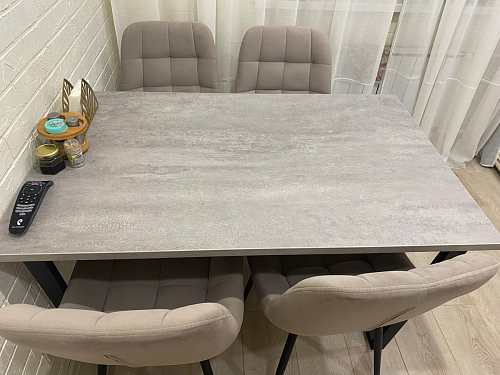 Деревянный стол Лота Лофт 140х80 дуб крафт табачный / черный матовый фото покупателя 945