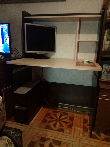 Компьютерный стол Грета-2 белый / дуб крафт золотой фото покупателя 4