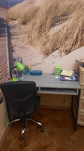 Письменный стол Леон Лофт бетон / черный матовый фото покупателя 18