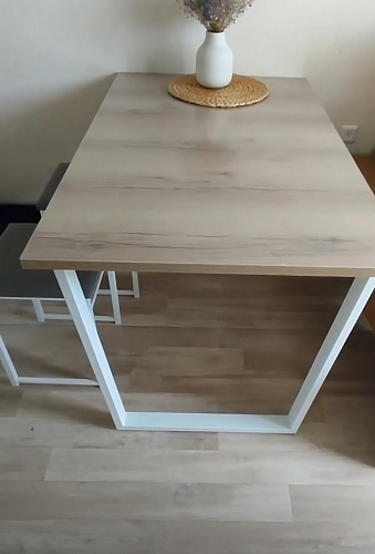 Деревянный стол Лота Лофт 140х80 черный матовый / бетон светлый фото покупателя 838