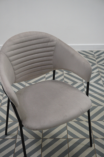 Стул на металлокаркасе Рансол синий / черный глянец из шоурума 1