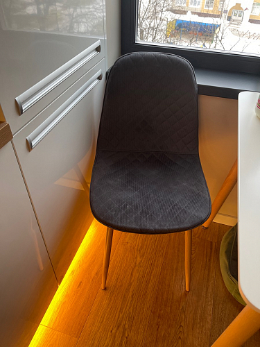 Стул на металлокаркасе Capri голубой фото покупателя 37