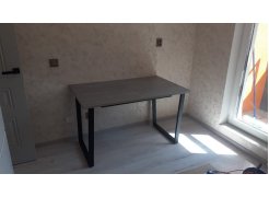 Стол Лота Лофт 140 25 мм юта / белый матовый фото покупателя 561