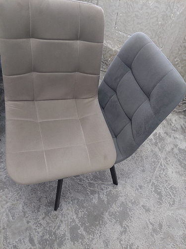 Стул на металлокаркасе Чилли синяя ткань / белый фото покупателя 510