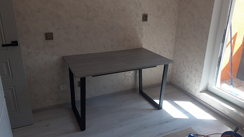 Деревянный стол Лота Лофт 120х75 белый матовый / дуб крафт золотой фото покупателя 561