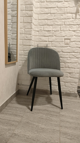 Стул на металлокаркасе Gabi dark beige / black / silver фото покупателя 771