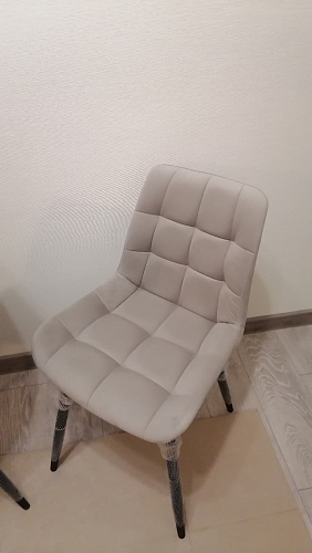 Стул на металлокаркасе Челси морская волна / черный фото покупателя 232