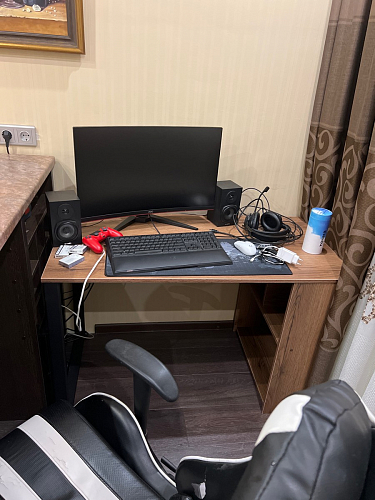 Письменный стол Битти Лофт 116х60х75 дуб вотан / белый матовый фото покупателя 75