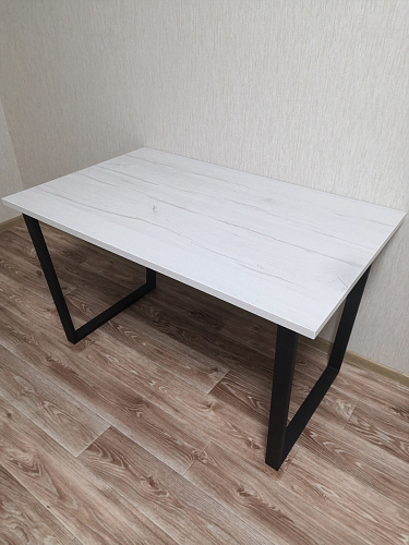 Стол Лота Лофт 140 25 мм черный матовый / бетон фото покупателя 591