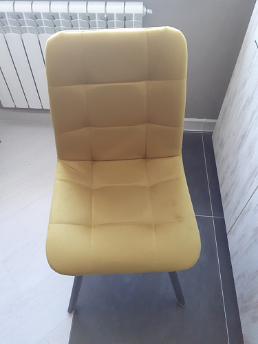 Стул на металлокаркасе Чилли бежевый / белый каркас фото покупателя 1165