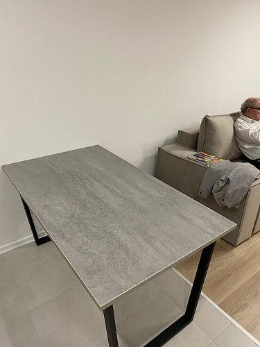 Стол раскладной Лота Лофт 120 25 мм юта / черный матовый фото покупателя 172