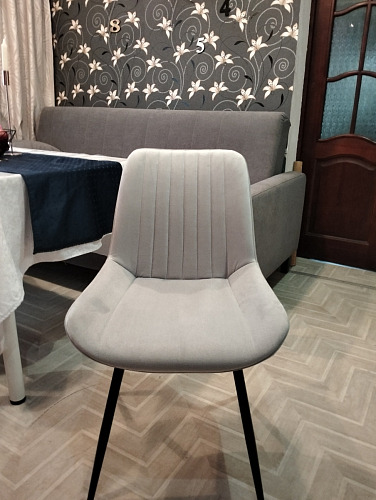 Стул на металлокаркасе Седа 360 К латте (velutto 08) / белый фото покупателя 279