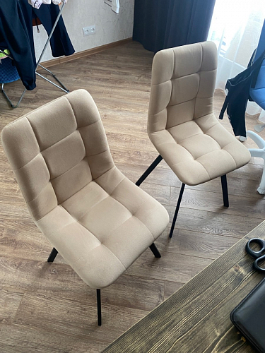 Стул на металлокаркасе Чилли темно-серый / черный каркас фото покупателя 239