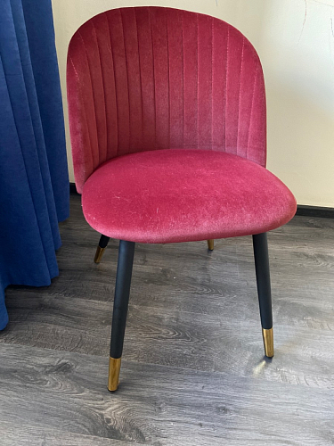 Стул на металлокаркасе Gabi 1 light purple / black / gold фото покупателя 127