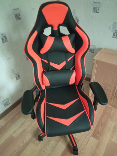 Компьютерное кресло Racer черное / голубое фото покупателя 105