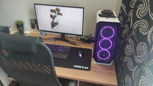 Деревянный стол Лота Лофт 140х80 черный матовый / бетон светлый фото покупателя 194