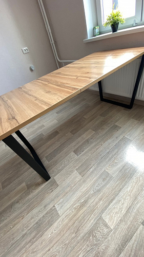 Деревянный стол Лота Лофт 120х75 белый матовый / дуб крафт золотой фото покупателя 111