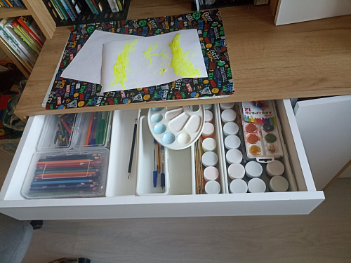 Письменный стол Комфорт 12.71 дуб золотой craft / белая аляска  - Уцененный экземпляр фото покупателя 103