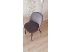 Стул на металлокаркасе Gabi 1 бежевый / черный с серебряными наконечниками фото покупателя 731