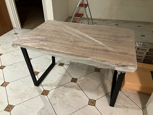 Деревянный стол Лота Лофт 120x75 дуб крафт табачный / черный матовый фото покупателя 1016