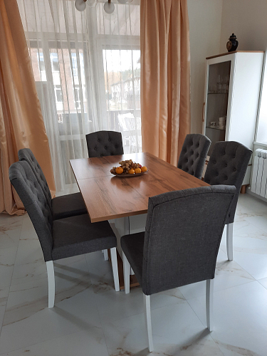 Стул Menson white / fabric pebble фото покупателя 5